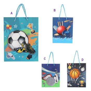 Bolsa De Regalo Deportes Diseños Mixtos L:31*40*12Cm /COD. 169-RQ-916L