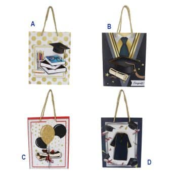 Bolsa De Regalo Graduacion Diseños Mixtos L:31*40*12Cm /COD. 169-RQ-963L