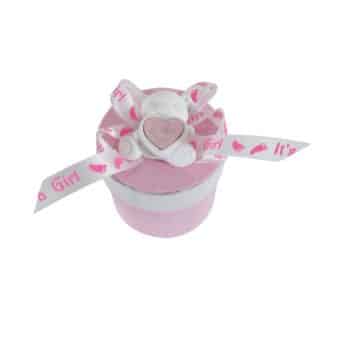 Cajita Baby Shower Oso Pink 5X6Cm /COD. 201-9253-15