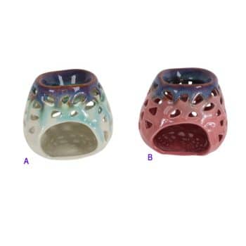 Quemador Ceramica Colores Mixtos 10*10*9Cm /Cod. 214-0614
