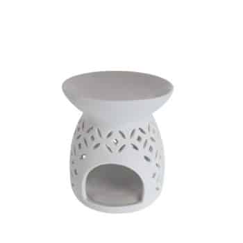 Quemador Ceramica White 10.5*10.5*11.4Cm /Cod. 214-Mc5034