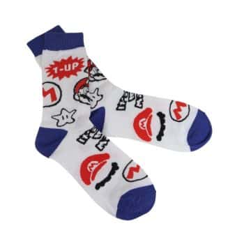 Medias Mario Bros talla EU 38-45 con diseño de personajes de Super Mario para adultos