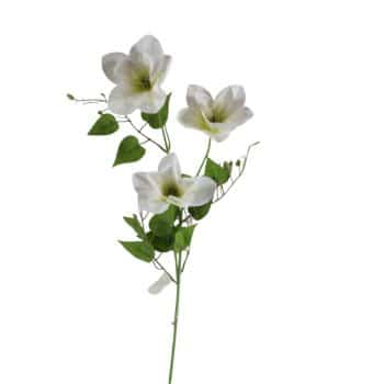 Rama 3 Flores Con Hojas 78Cm White /Cod. 200-E2-1-68