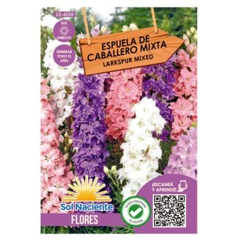 Semillas Espuela Caballero (Delphinium) Mixto # 4250 /Cod. 23-4250