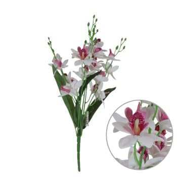 Pick Orquideas 45Cm White Purple /Cod. 200-E3-3-6858