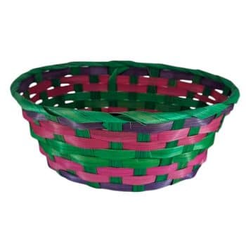 Canasta Mimbre Purple Pink Green 26X18X10 /COD. 211-A26-PPG