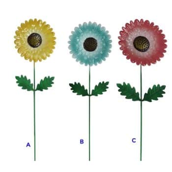 Estaca Metal Jardin Flor Colores Mixtos /Cod. 234-10243