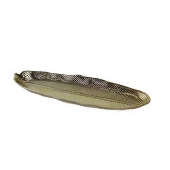 Plato De Plastico Hoja Larga Champagne 40*13Cm /COD. 218-DP0523A4013
