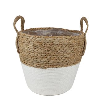 Maceta Mecate 32X34X35Cm Natural White /Cod. 252-22046-0068