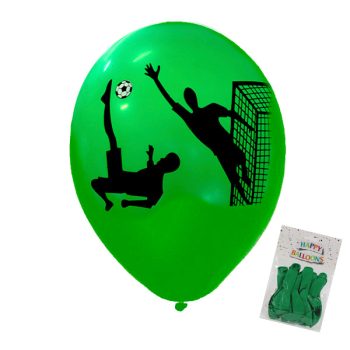 *Paquete 12 Globos Verde Futbol /Cod. 160-220723-13