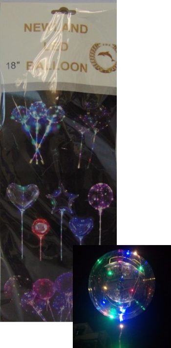 Globo Transparente Con Luz Y Base /COD. 160-WGLOTL18Z