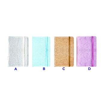 Libreta Con Glitter Colores Mixtos A5 /COD. 222-5803-8