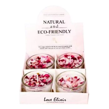 Set 4 Candelas Fragancia Pink Rose /COD. 224-KF501-3
