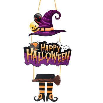 Decoración De Puerta Halloween Con Sombrero De Bruja Y Botas /Cod. 160-25Ha3-6