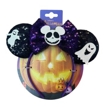 Diadema Halloween Disney Con Orejas Black Fantasmas White 19*2.4Cm /COD. 160-ZQ186-090