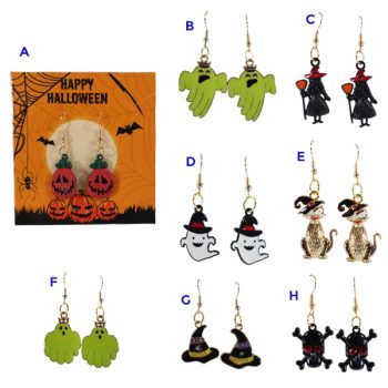 Aretes De Halloween 8.5*8.5 Cmcm /COD. 160-ZQ186-8