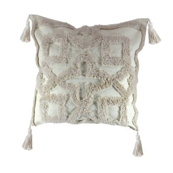 Cobertor Almohadon Cuadrados Con Cruz Beige 45*5Cm /Cod. 201-246957-9-2