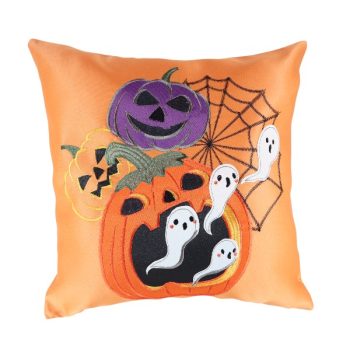 Cobertor Almohadon Orange Calabazas Y Fantas 45X45Cm /Cod. 286-0069A45