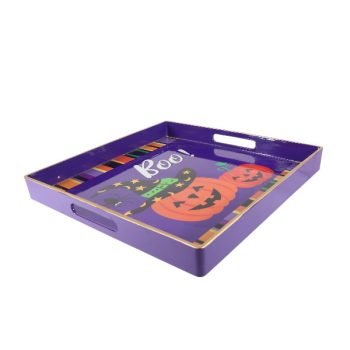 Bandeja Calabazas Boo 35.3X35.3Xh4Cm /Cod. 743-H23A4537L