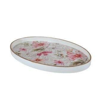 Bandeja Flores Pink 28X17.3Xh2Cm /COD. 743-H24S921