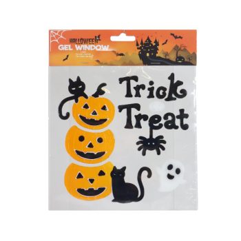 Sticker Trick Or Treat Gato Fantasmas 20X25Cm /Cod. 786-2025-23161