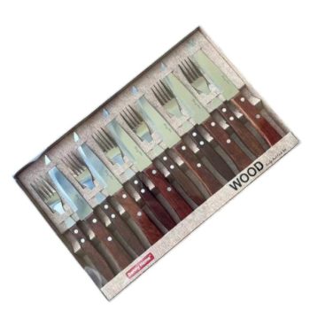 Juego De Cuchillo Para Bistec + Tenedor De 12 Piezas /COD. 799-DH3869WD