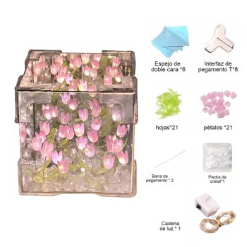 Lampara De Tulipanes Con Espejo /Cod. 719-Mtmb