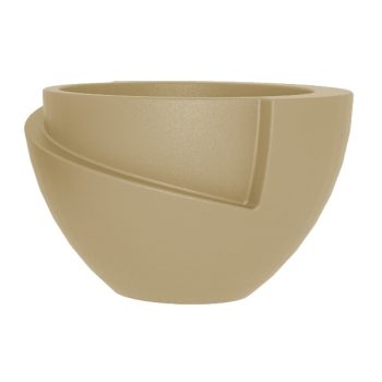 Maceta Curitiba 39X32 Beige Efecto Piedra /COD. 706-603932-02P