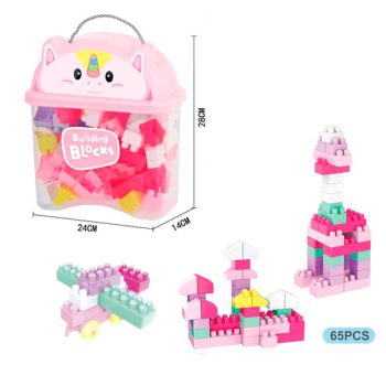 Caja Unicornio Armable Bloques 65Pcs 24X14X28Cm /Cod. 782-Mh719014