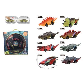 Set 8 Dinosaurios Con Llantas13X4,5X4,5Cm /COD. 782-MH719337