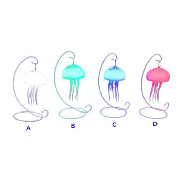 Lampara De Medusa Colores Mixtos 10,5X10,5X23,5Cm /COD. 782-MH719467
