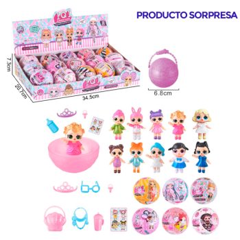 Bola Muñecas Sorpresa Diseños Mixtos 6,8X6,8X6,8Cm /COD. 782-MH720185