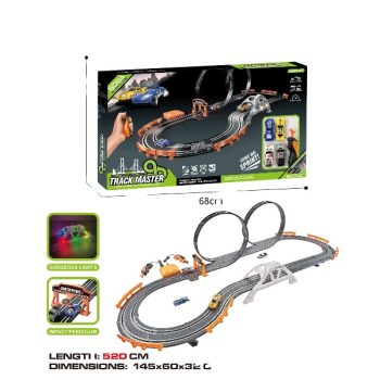 Pista Carreras Con Vueltas C/R Con Luces 145X60X32Cm /Cod. 782-Mh722029