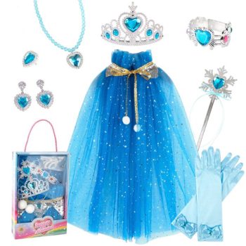 Traje Capa Princesa Light Blue Con Guantes 0X0X0Cm /Cod. 782-Mh722594