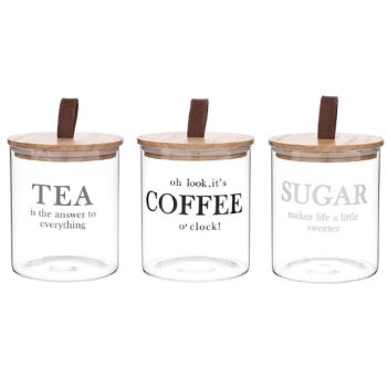 Tarro De Almacenamiento De Vidrio 3 Piezas 750Ml 10*12.7Cm /Cod. 799-1988-73