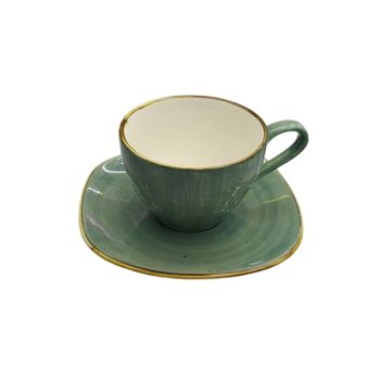 Taza Y Platillo 6 + 6 220Ml 385G Taza: 12 * 9 * 6,8 Cm Platillo: Porcelana /COD. 799-CZT04-66
