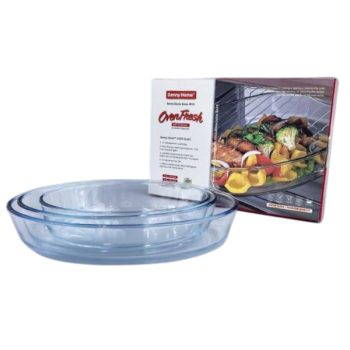 3Pcs/Set Baking Pan 25.8*17.9*6Cm/1.6L 30.3*21.3*6.5Cm/2.4L 35*24.2*6.5Cm/3L /Cod. 799-Kp013