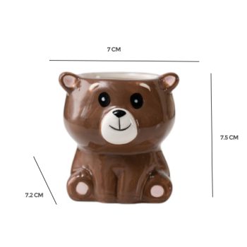 Maceta Decorativa Brown Con Forma De Osito /Cod. 214-0766-20