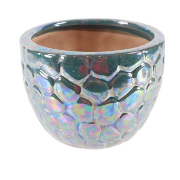 Maceta Ceramica Escamas 8*8*6,5Cm Colores Mixtos /Cod. 234-250912Aa07