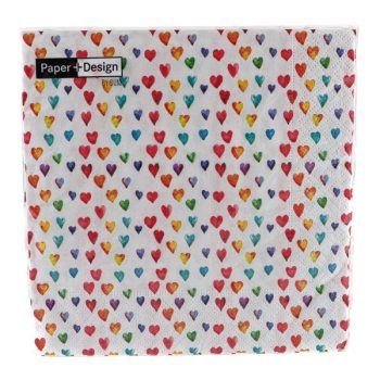 Paquete Servilletas 20U 33X33Cm Corazones /Cod. 192-191915