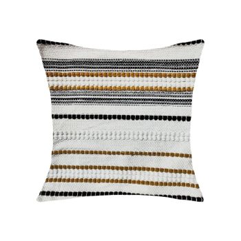 Cobertor Almohadon White Con Rayas En Blue, Grey Y Light Coffee /Cod. 201-9572559-25