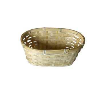 Canasta Ovalada De Mimbre Natural 25*15*11Cm /Cod. 211-028825-13