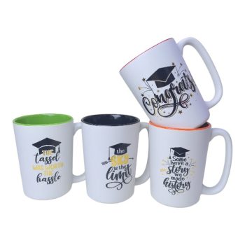 Taza Ceramica Graduacion Fondo DE Color Mix /cod. 218-gr974