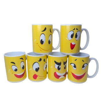 Taza Ceramica Emoji Con Frases /cod. 218-ns18