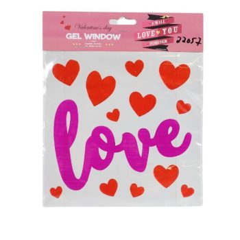 Sticker Love Corazones 20x25cm /cod. 786-2025-22057