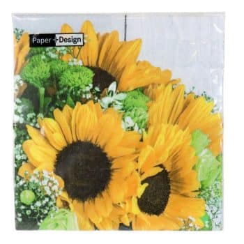 Paquete Servilletas Girasoles 33X33Cm /Cod. 192-210685