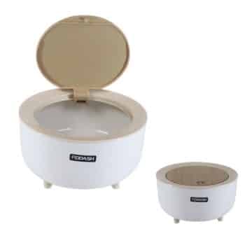 Basurero White DE Push Base Redonda Decorativo Tapa Estilo Madera /cod. 218-g3370