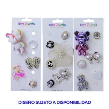 Set 6 Accesorios Sandalias Diseños Mixtos /cod. 241-20562506-5