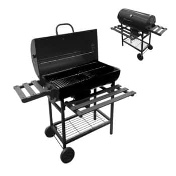 Parrilla Con Tapa Redonda Black Y Estructura DE Madera /cod. 244-bq205