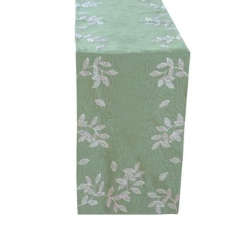 Individual Green Con Hojas White 30X45Cm /Cod. 286-0512I18